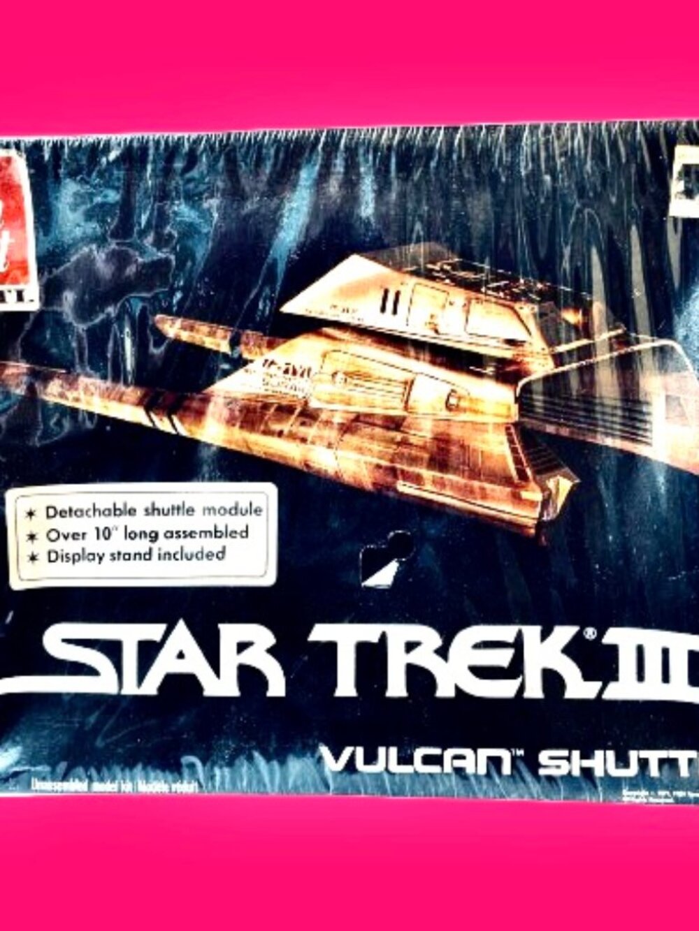 STAR TREK III Vulcan Shuttle Vintage 1984 AMT ERTL 10” MODEL 6679 New